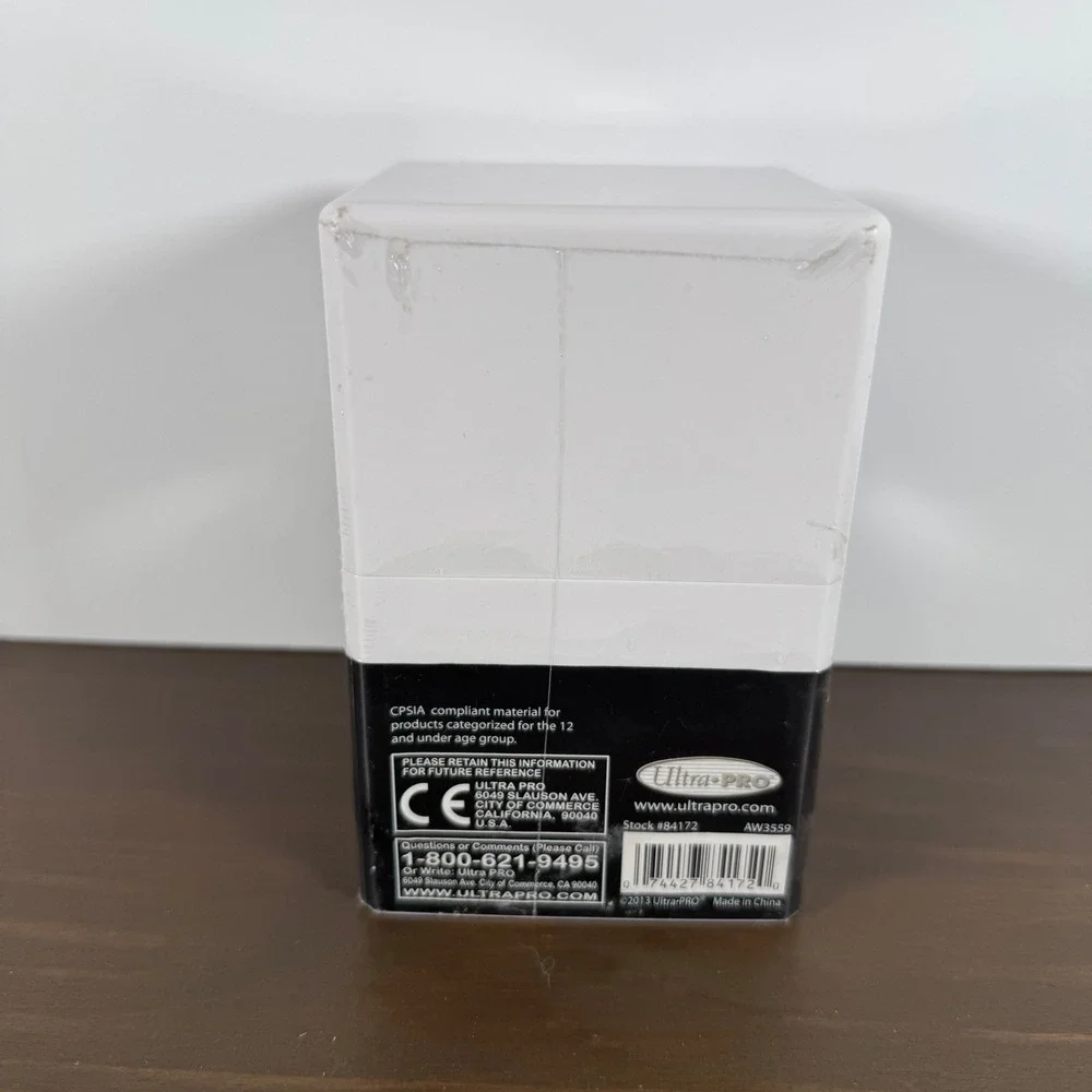 Ultra Pro Satin Tower Deck Box 100+ Card Storage Dice Tray White New Sealed